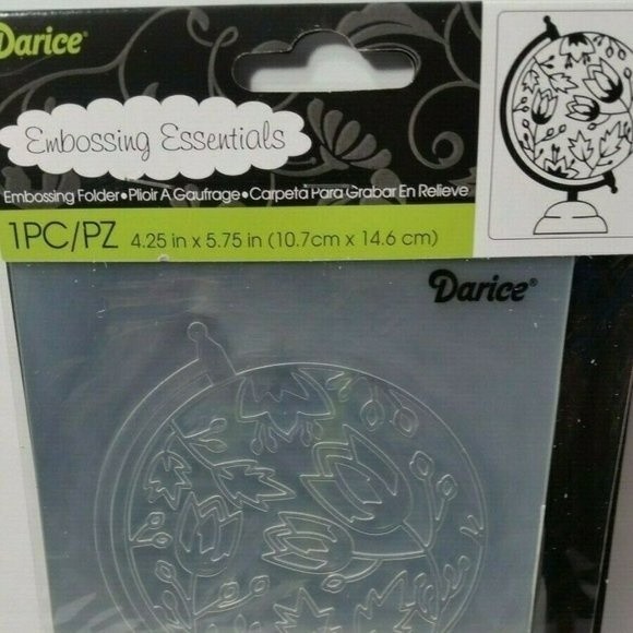 Darice Embossing Folder Flower Globe Scrapbook Paper Crafts Card Making - Picture 2 of 6